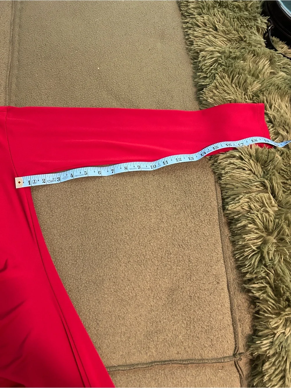Narciso Rodriguez Ruched V-Neck Long Sleeve Red Sheath Dress